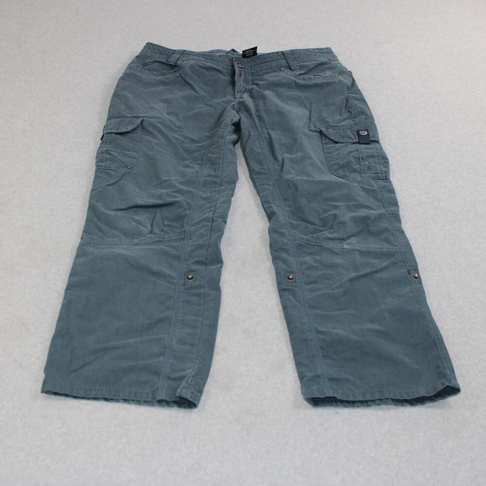 Kuhl Pants Women 8 Short Gray Cargo Stretch Convertible Hiking Travel Outdoor